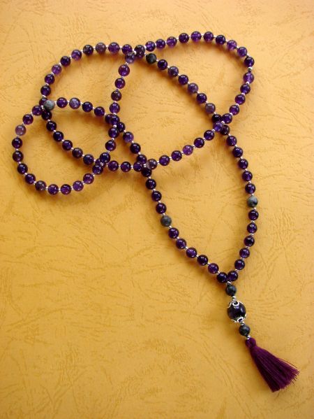 Amethyst and Lavrikite, Necklace